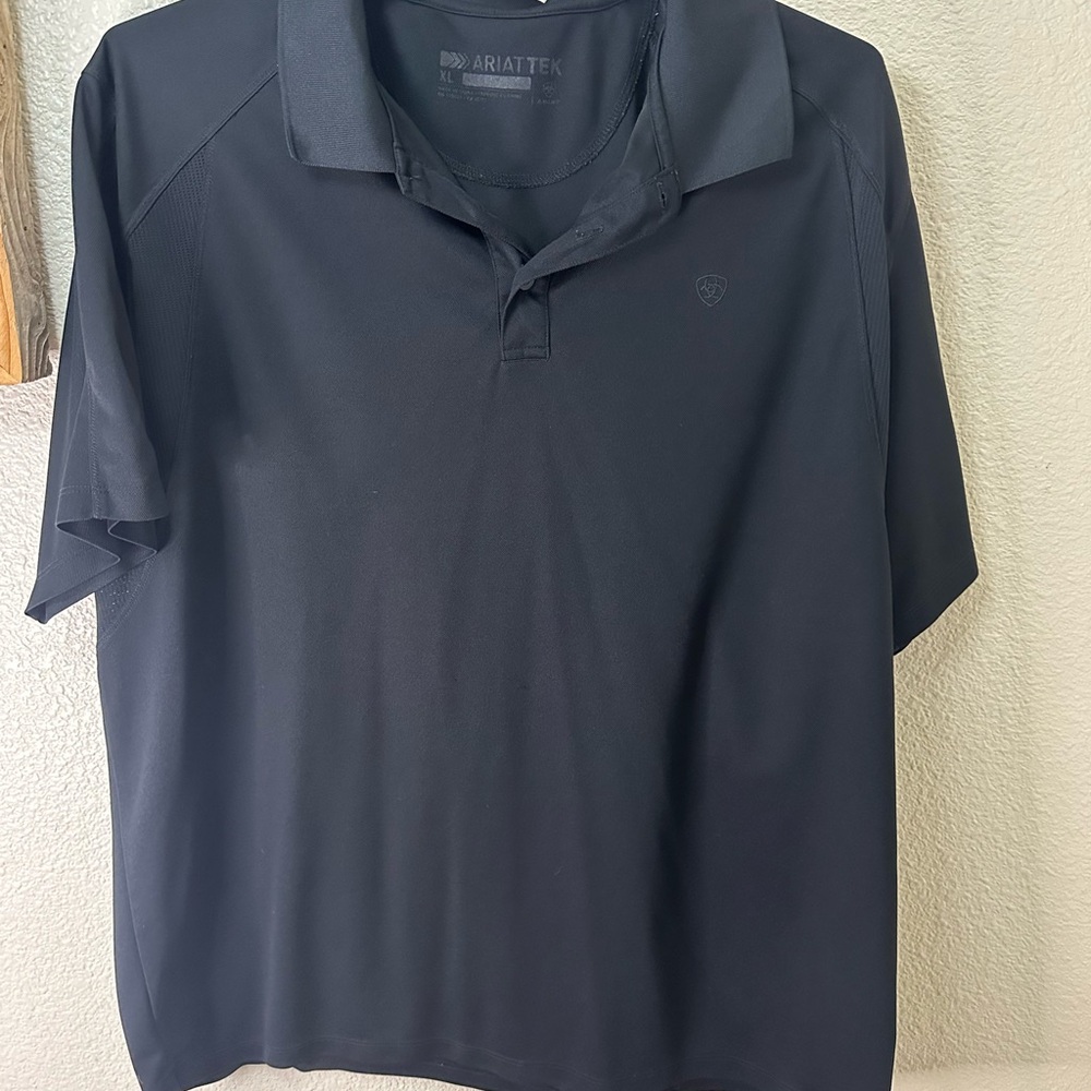 Ariat Black Polo Shirt Short Sleeve Performance